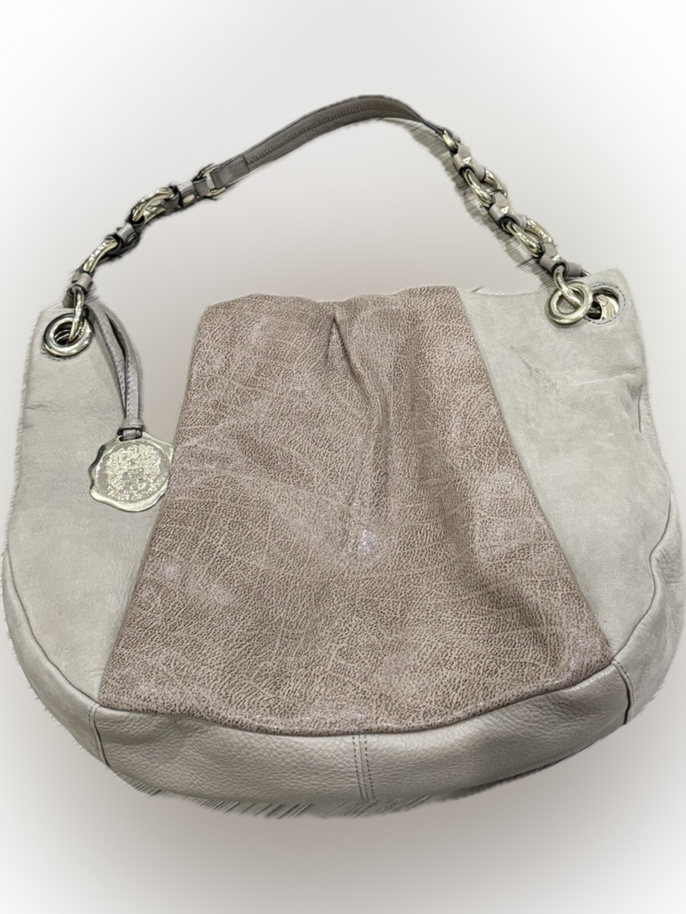 Vince Camaro Neutral Taupe Leather Hobo Bag